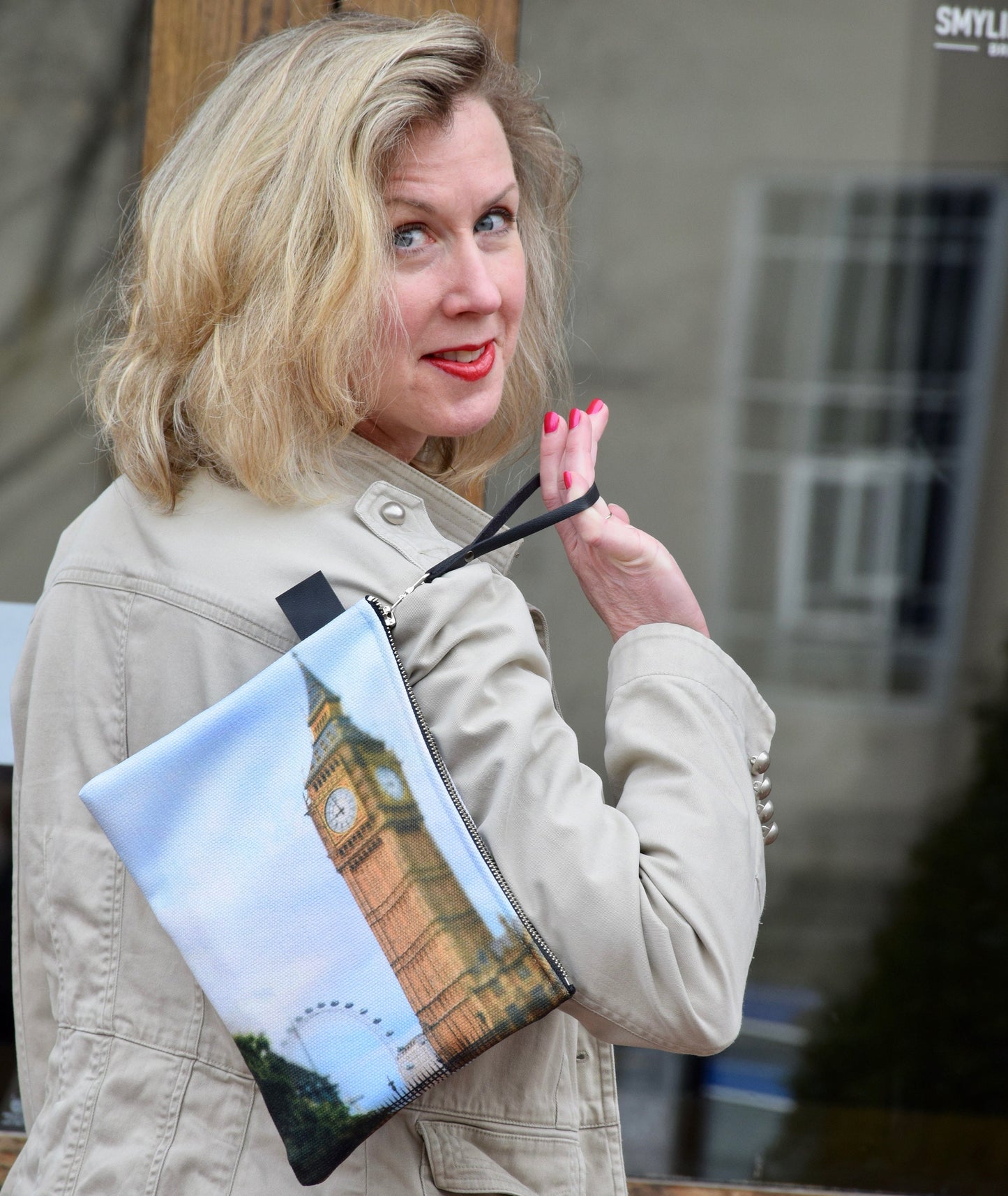 London Wristlet Bag - Handbag featuring Big Ben and the London Eye