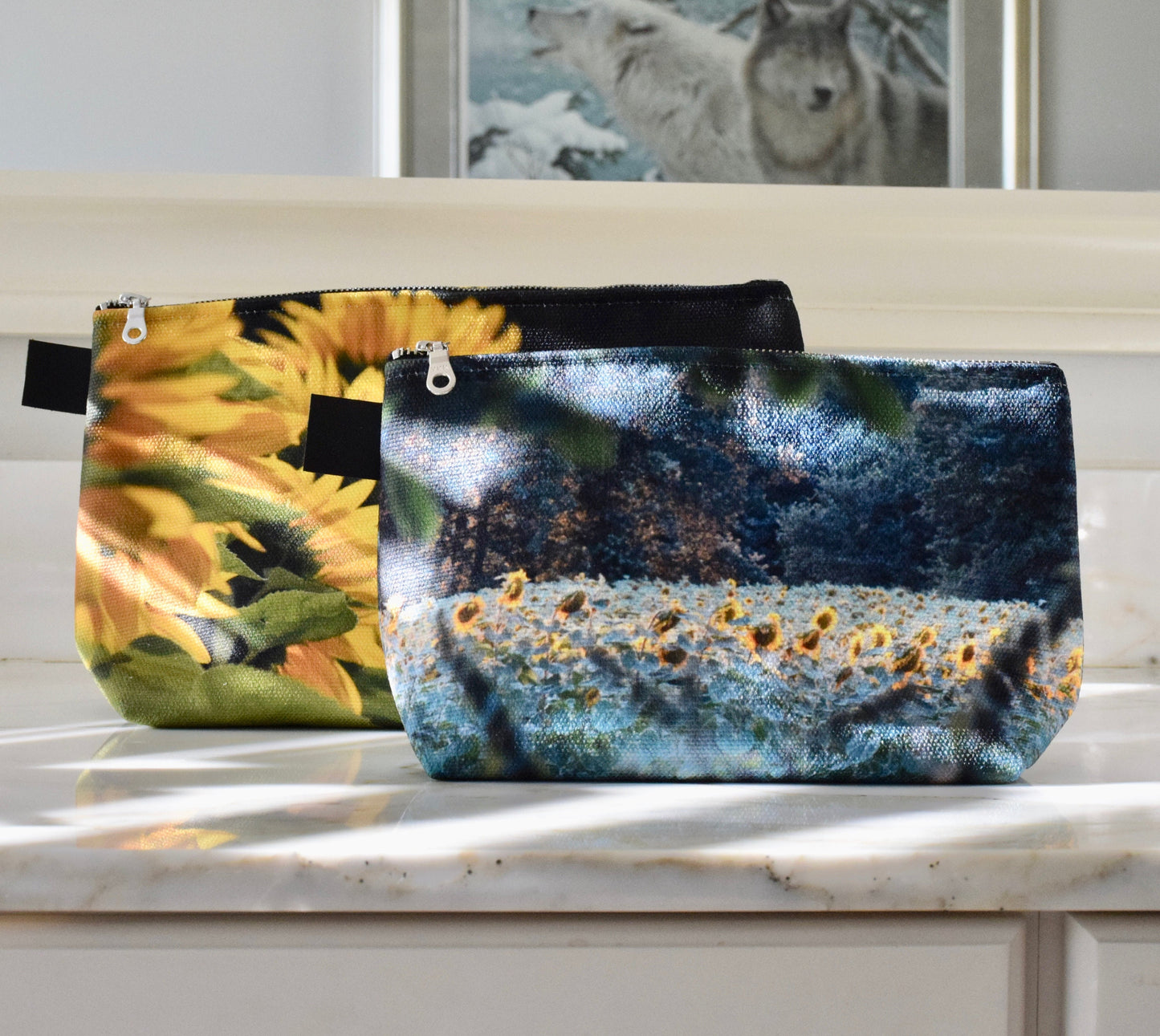 Sunflower Makeup Bag - Travel Cosmetic Bag