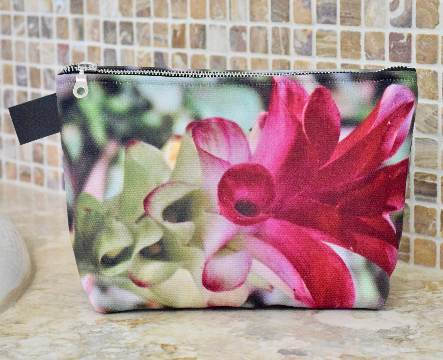 Costa Rica Makeup Bag - Medium & Large Travel Makeup Bag of Costa Rica Floral