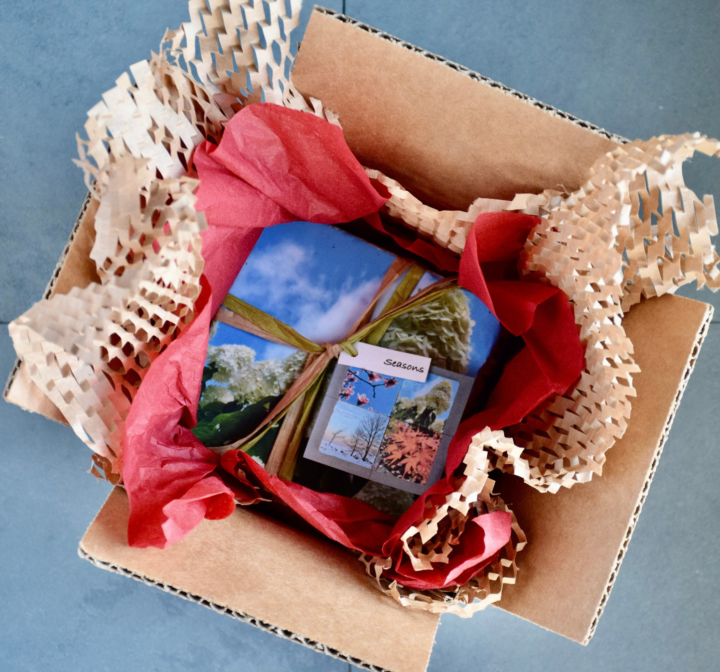 Seasonal Stone Coasters - Spring, Summer, Fall, Winter Coaster Set