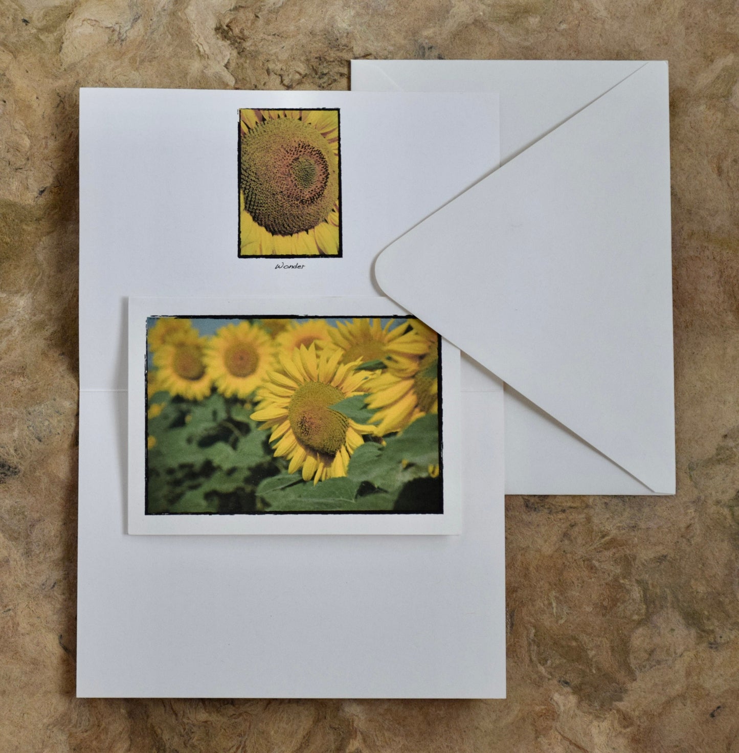 Sunflower Greeting Cards - Hand Printed, Inspiring Sunflower Cards