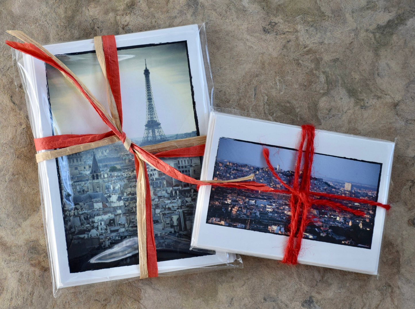 Paris Greeting Cards - Hand Printed Paris Card Collection Set of 6