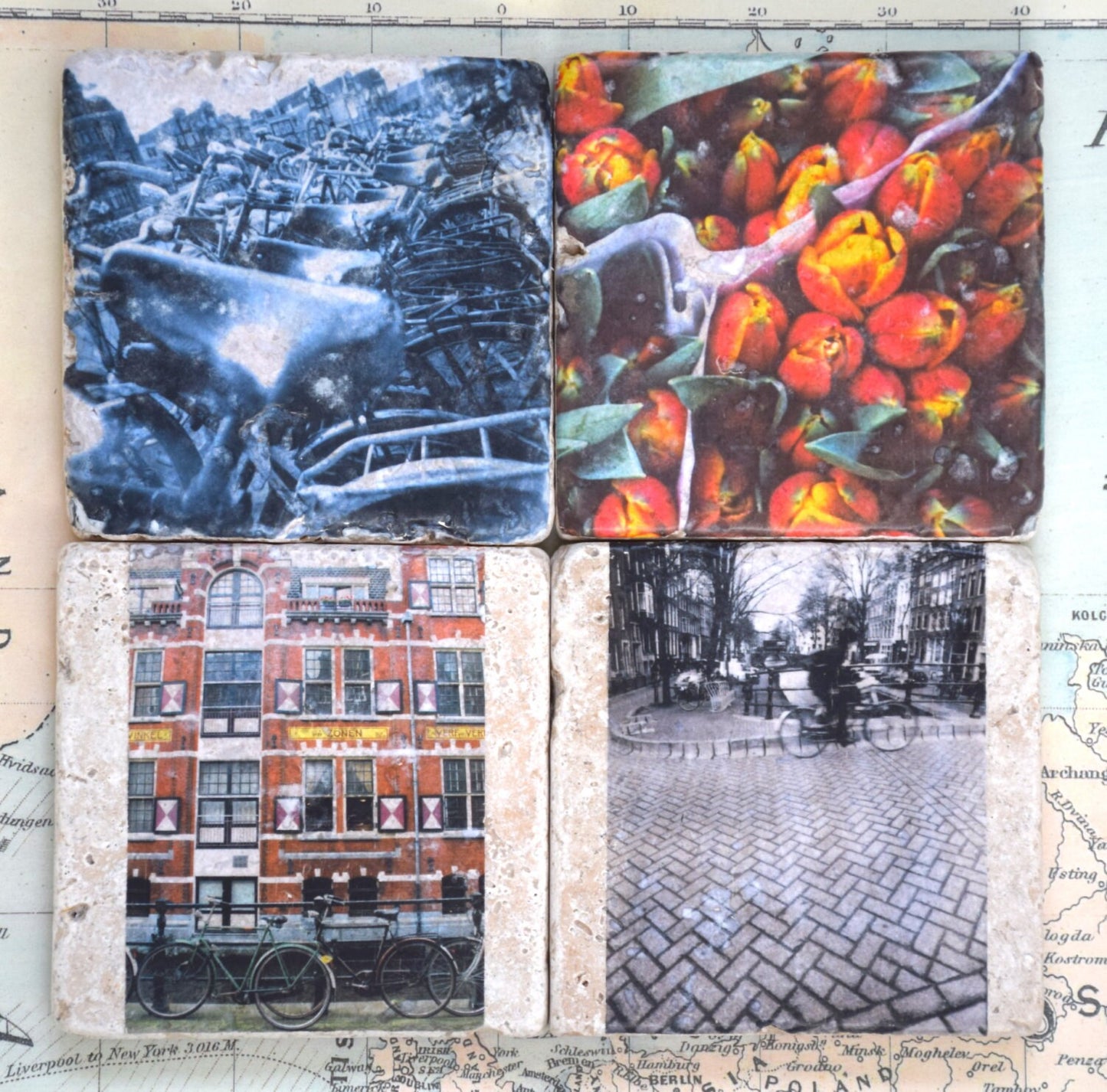 Amsterdam Stone Coasters - Amsterdam Photo Coasters